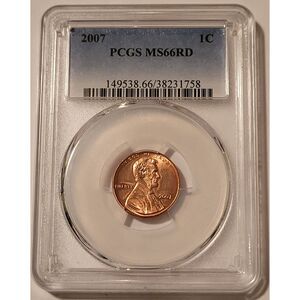 2007 Lincoln Memorial Cent MS66 RED PCGS